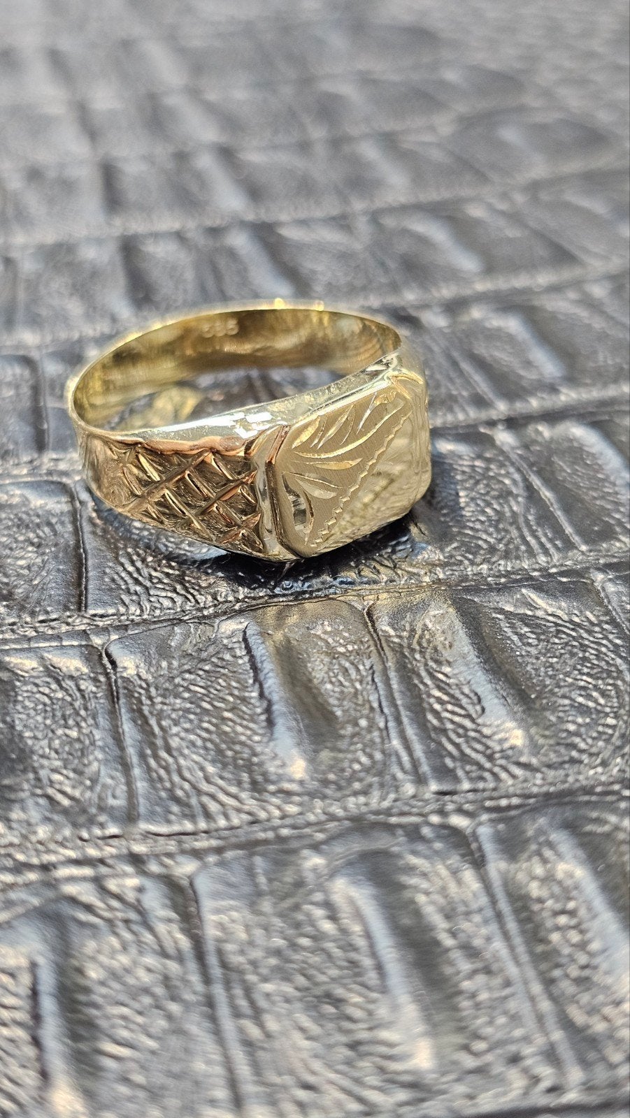 Prachtige 14k gouden zegelring, Heer, Nieuw, Ophalen of Verzenden, 17 tot 18