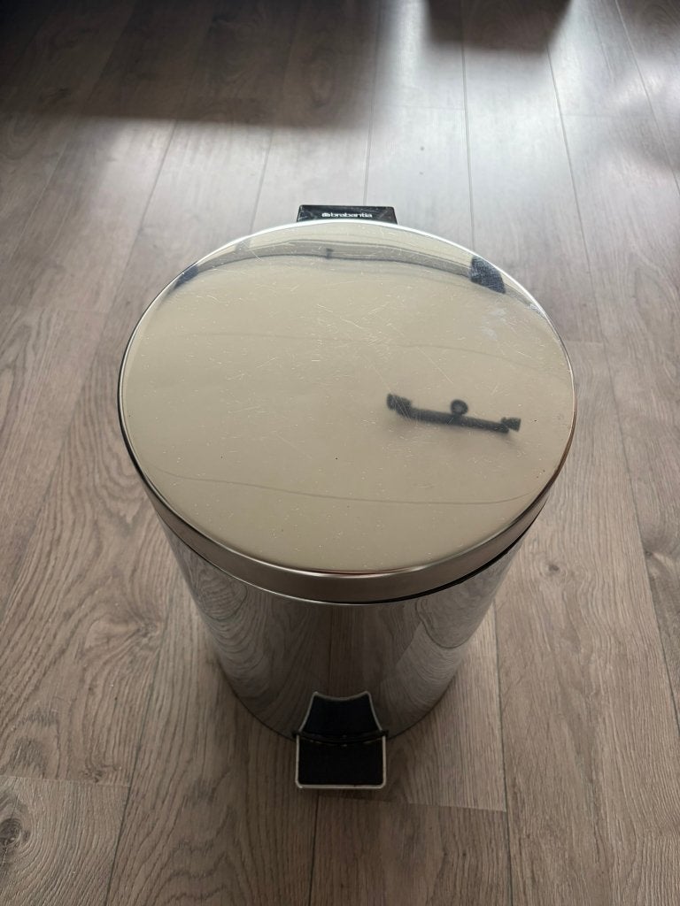Pedaalemmer Brabantia 20L, zgan ongebruikt, Met pedaal, Nieuw, Ophalen of Verzenden, Rvs