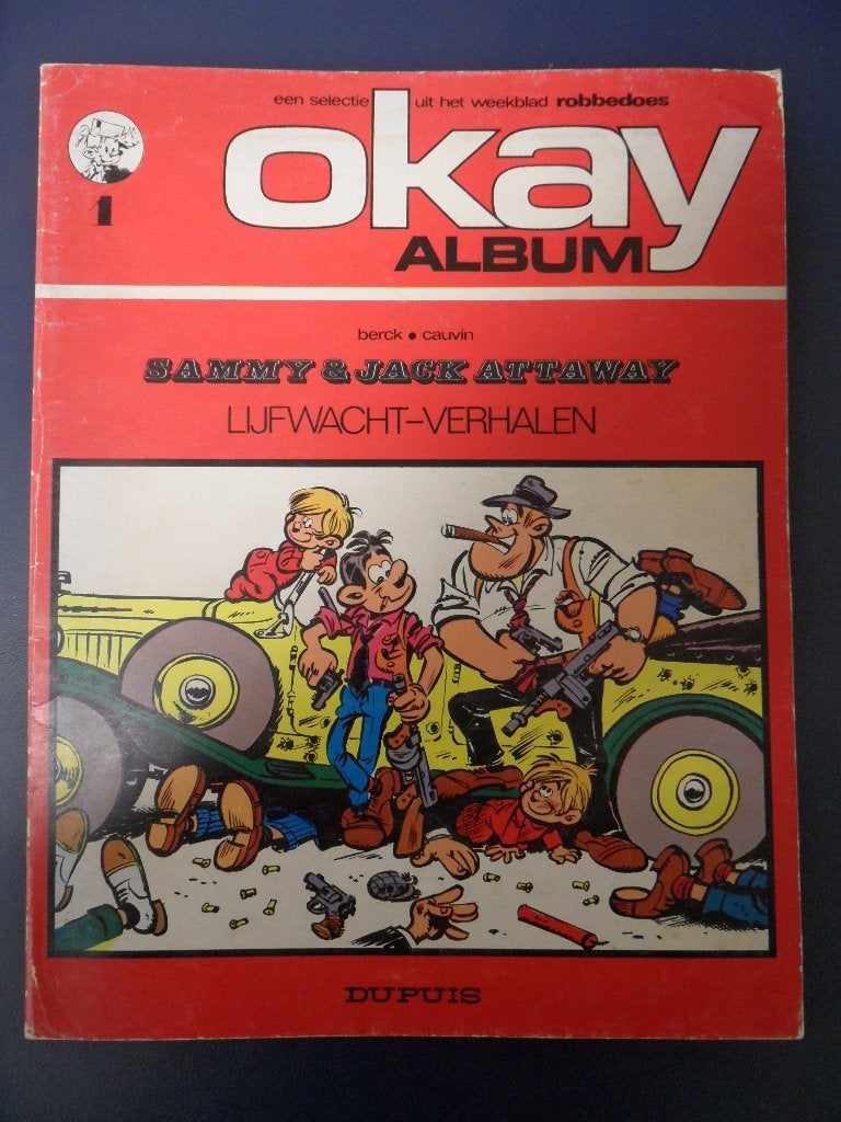 OKAY. Album. Sammy & Jack Attaway. lijfwacht verhalen., Boeken, Stripboeken, Eén stripboek, Ophalen of Verzenden, Gelezen