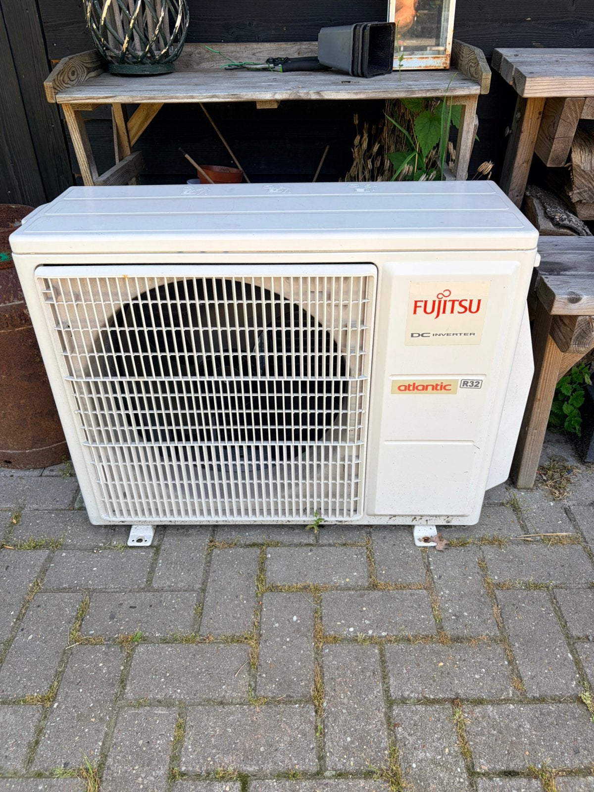 Fujitsu 7kw airco, Ophalen, Zo goed als nieuw, Plafondventilator, 3 snelheden of meer