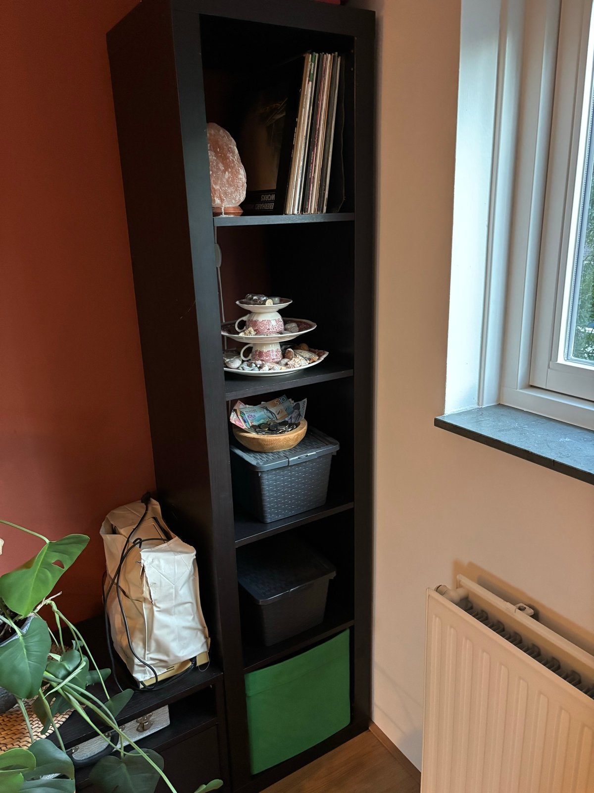 Ikea Kallax Kast 5 Vakken Donkerbruin, Huis en Inrichting, Kasten | Boekenkasten, Ophalen, Met plank(en), Minder dan 50 cm, Gebruikt