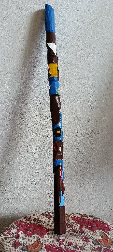 Akanramasi (Kantasi) Tiki / Sdongpresi, Huis en Inrichting, Hout, Meerkleurig, Overige stijlen, Nieuw