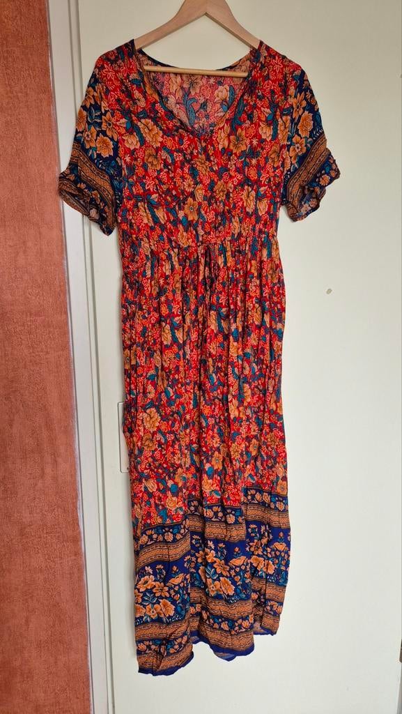 Mooie boho lange jurk maat XL/44. Zgan., Overige kleuren, Maat 46/48 (XL) of groter, Ophalen of Verzenden, Zo goed als nieuw