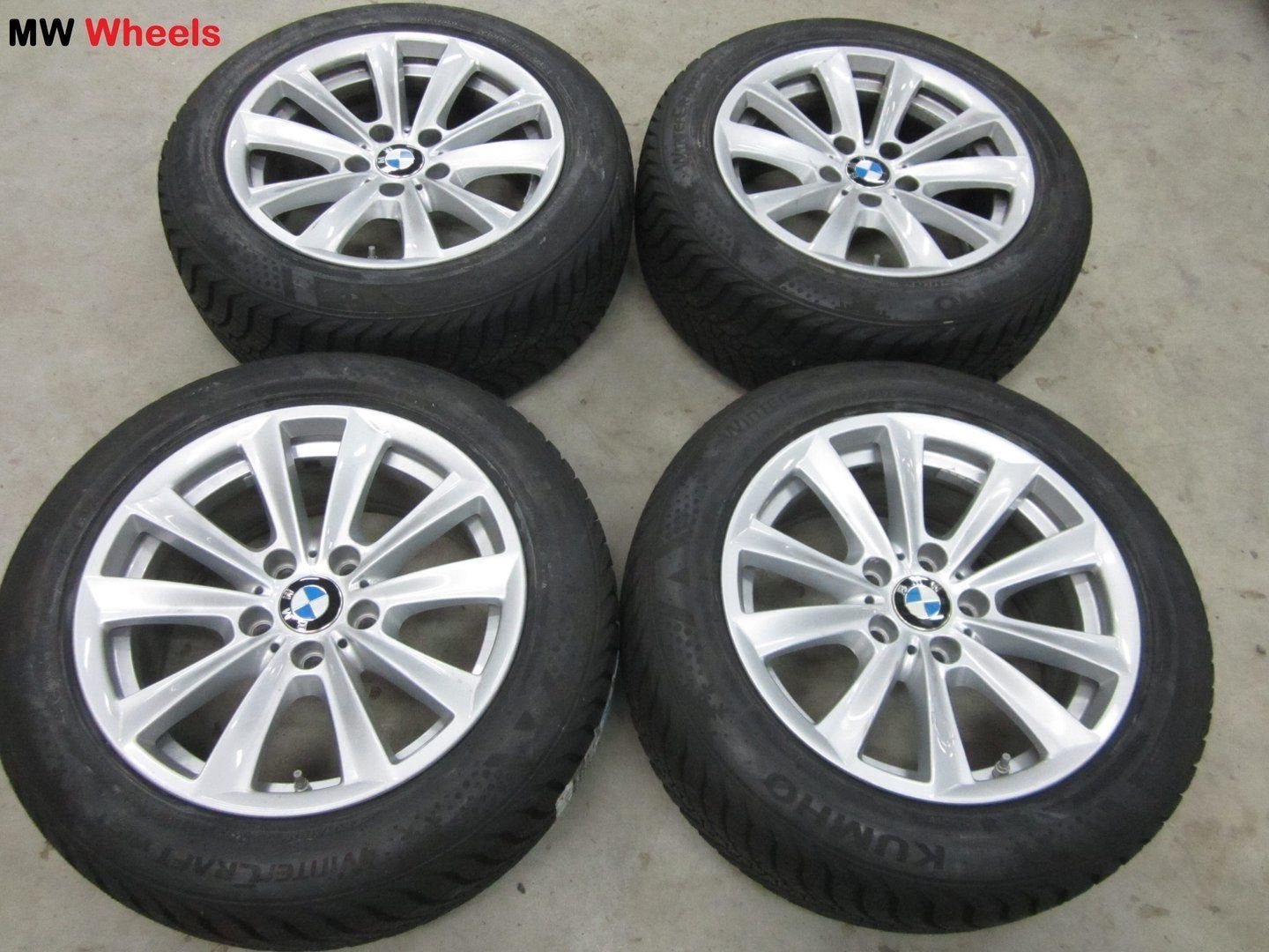 BMW 17 inch velgen 5 serie F10 F11 met nieuwe winterbanden, Gebruikt, -, -, Banden en Velgen