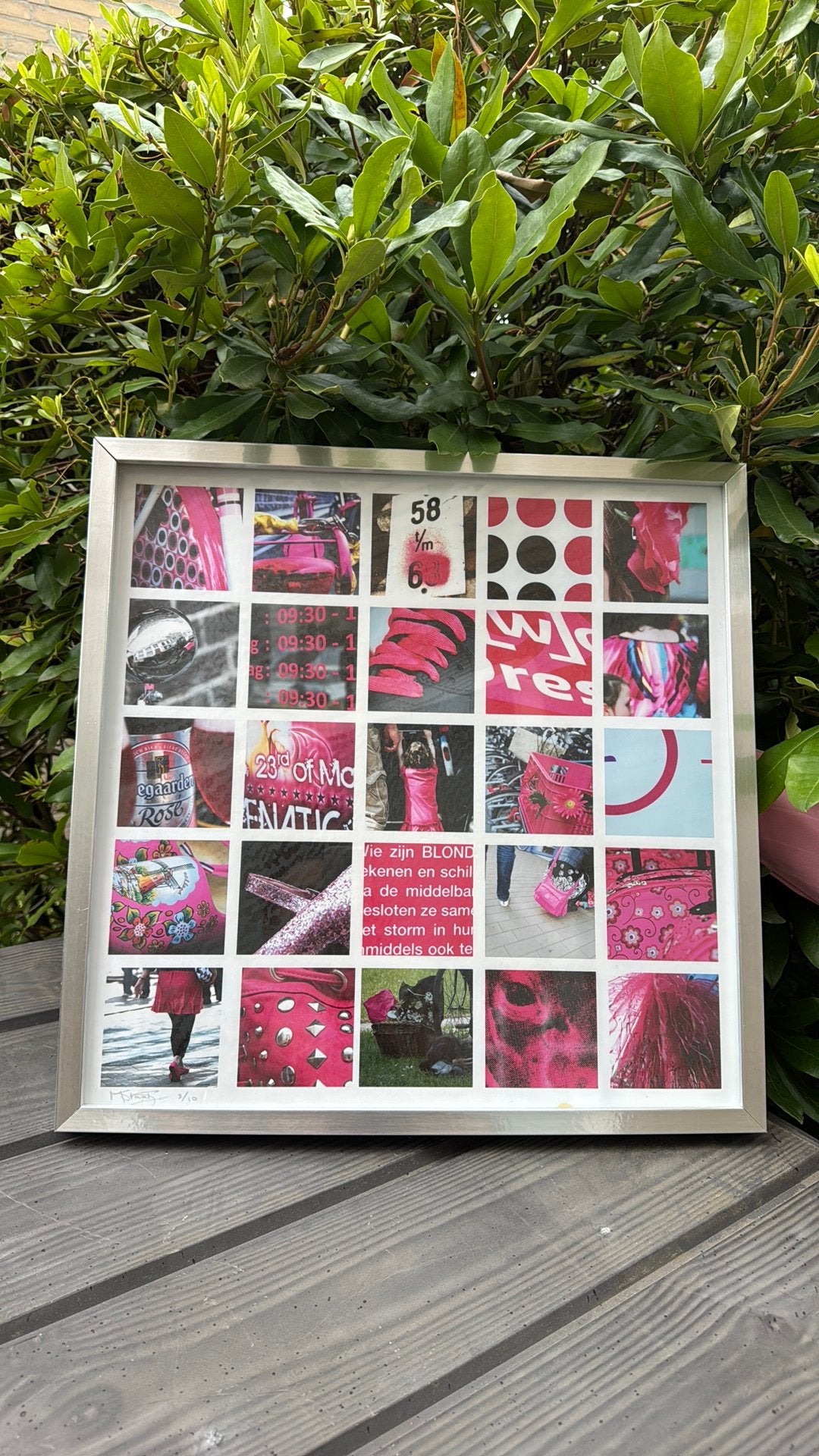 Fotoschilderij 50x50, Ophalen, Zo goed als nieuw, Roze