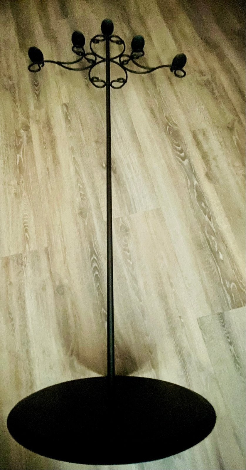 Zwarte metalen kandelaar, 160 cm hoog, Ophalen, Gebruikt, Zwart, Metaal