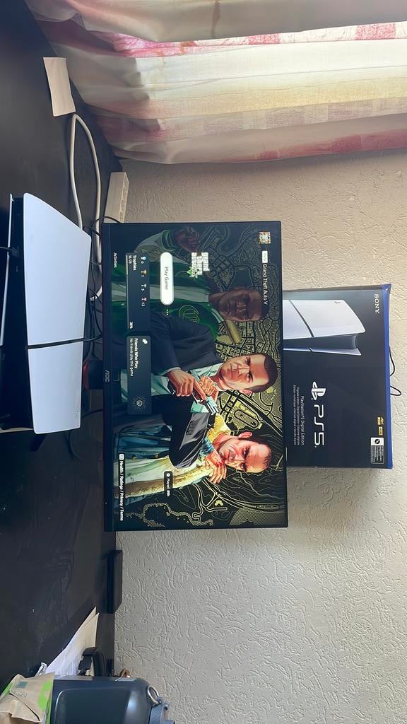 PS5 Slim Digitaal Met Aoc monitor GEEN CONTROLLER!, Spelcomputers en Games, Spelcomputers | Sony PlayStation 5, Ophalen of Verzenden