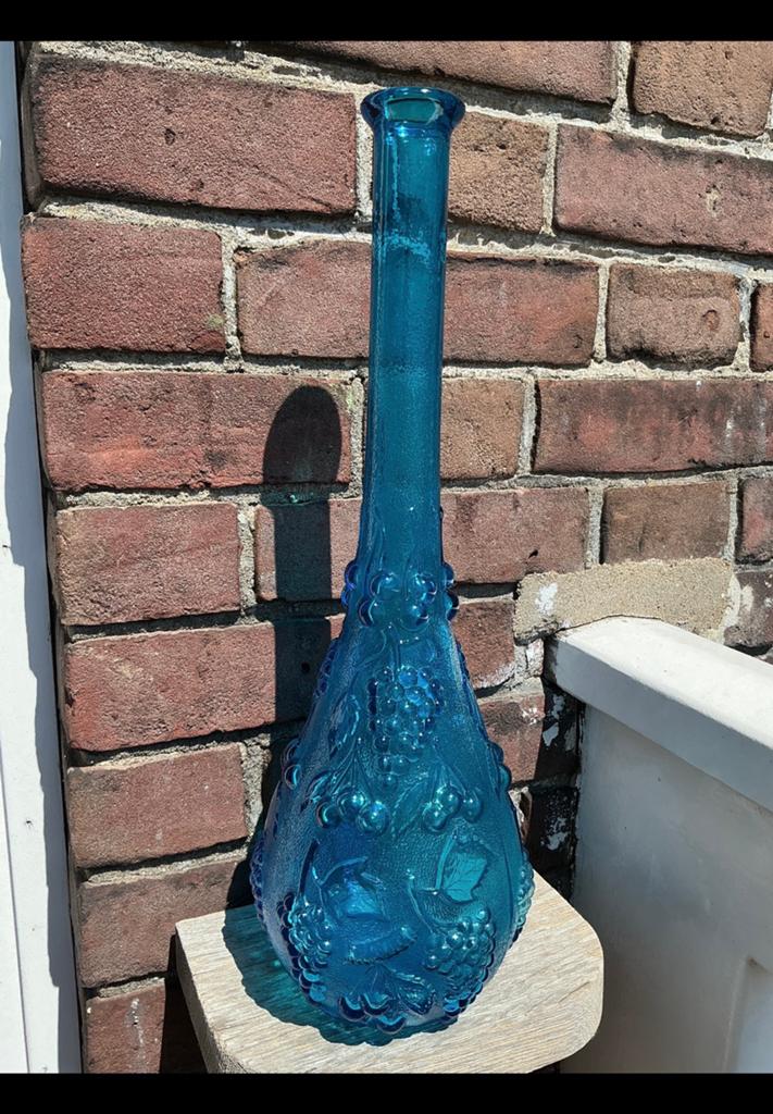 Turquoise Empoli Genie fles, kersen & druiven, onbeschadigd., Ophalen of Verzenden
