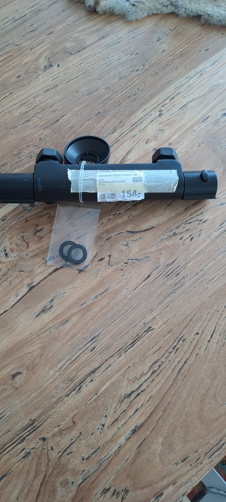 Douche thermostaatkraan zwart. Steek15cm, Ophalen, Nieuw, Douche