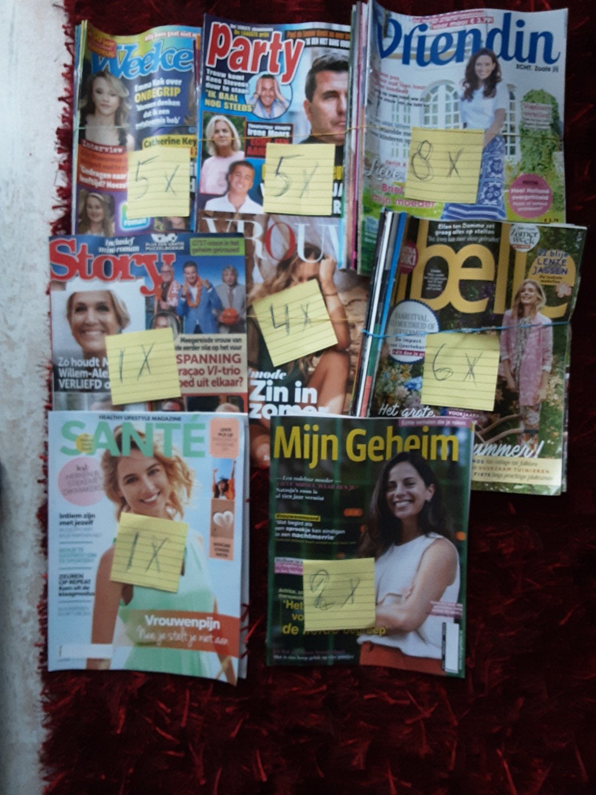 32 Recente tijdschriften, Ophalen of Verzenden, Gelezen, Damesbladen