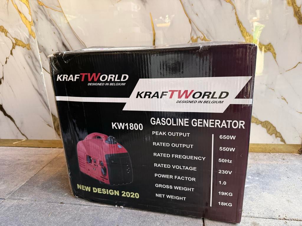 KRAFTWORLD KW1800 Benzine Generator, Caravans en Kamperen, Ophalen, Nieuw