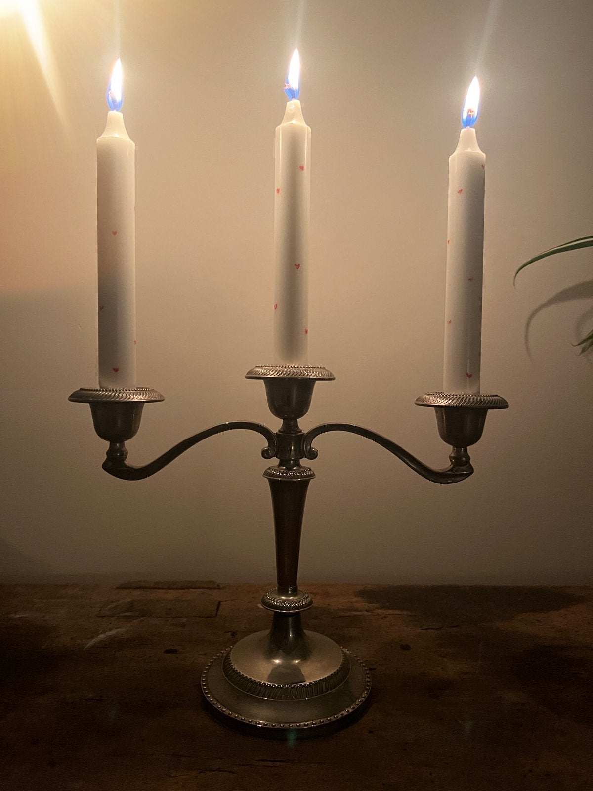Vintage 3-armige kandelaar verzilverd Silver Plated, Ophalen of Verzenden