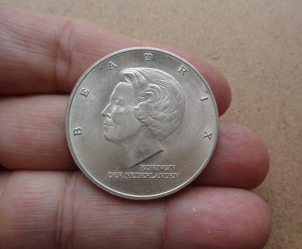 zilveren 10 gulden munt 1997 Marshall plan [105], Verzenden, Koningin Beatrix, Zilver, Losse munt