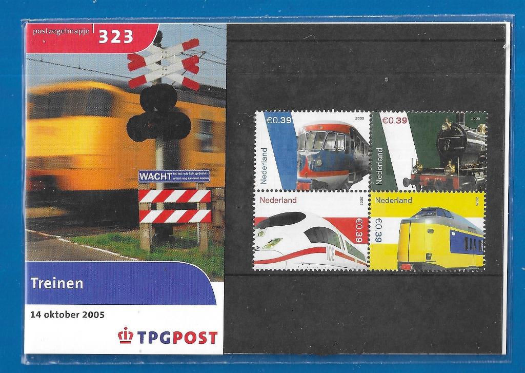 Postzegelmapje 323 - Treinen 2005, Postzegels en Munten, Postzegels | Nederland, Verzenden, Na 1940, Postfris