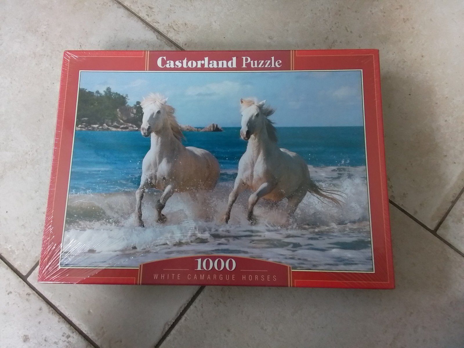 Castorland Witte Paarden 1000 stukjes (nieuw), Ophalen, 500 t/m 1500 stukjes, Nieuw