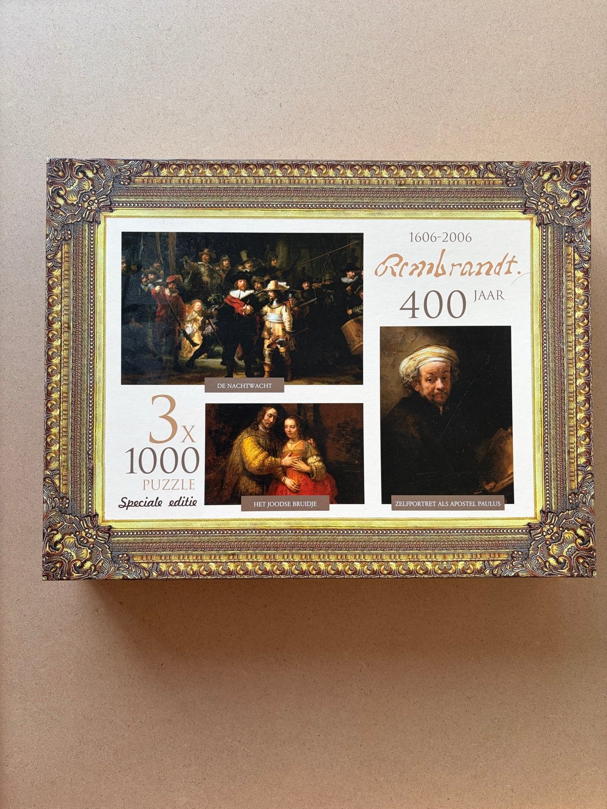 Rembrandt 400 Jaar Speciale Editie Puzzel 3x1000 stukjes, Ophalen, Meer dan 1500 stukjes, Zo goed als nieuw, Legpuzzel