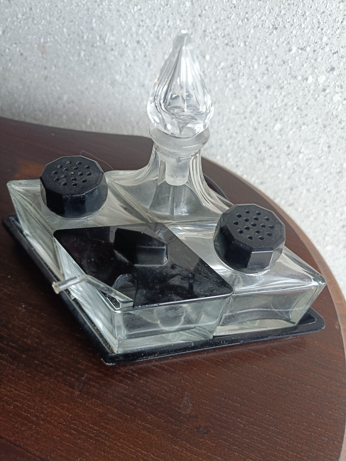 Menageset gaaf,glas, Ophalen of Verzenden