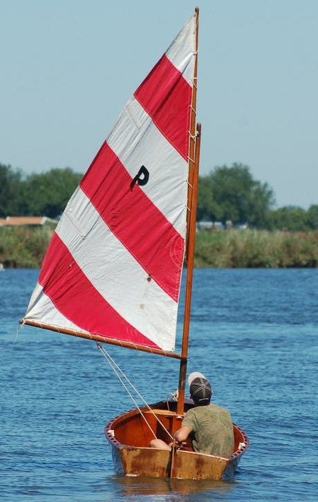 Piraat Optimist zeilboot - ligt in friesland!, Watersport en Boten, Ophalen, Gebruikt