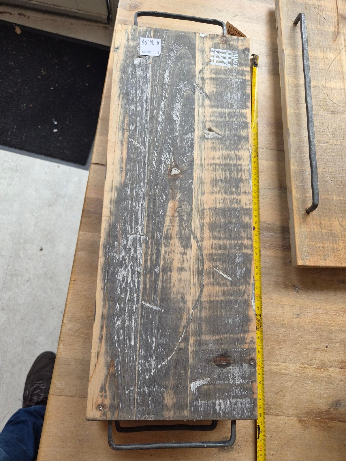 Decoratieve houten plank met handvatten - 58x20 cm, Huis en Inrichting, Hout, Meerkleurig, Nieuw, Ophalen of Verzenden