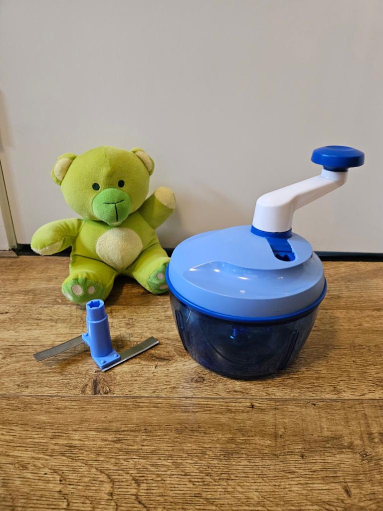 5.) Tupperware blauwe quickchef, Huis en Inrichting, Keuken | Tupperware, Gebruikt, Overige typen, Wit, Ophalen of Verzenden