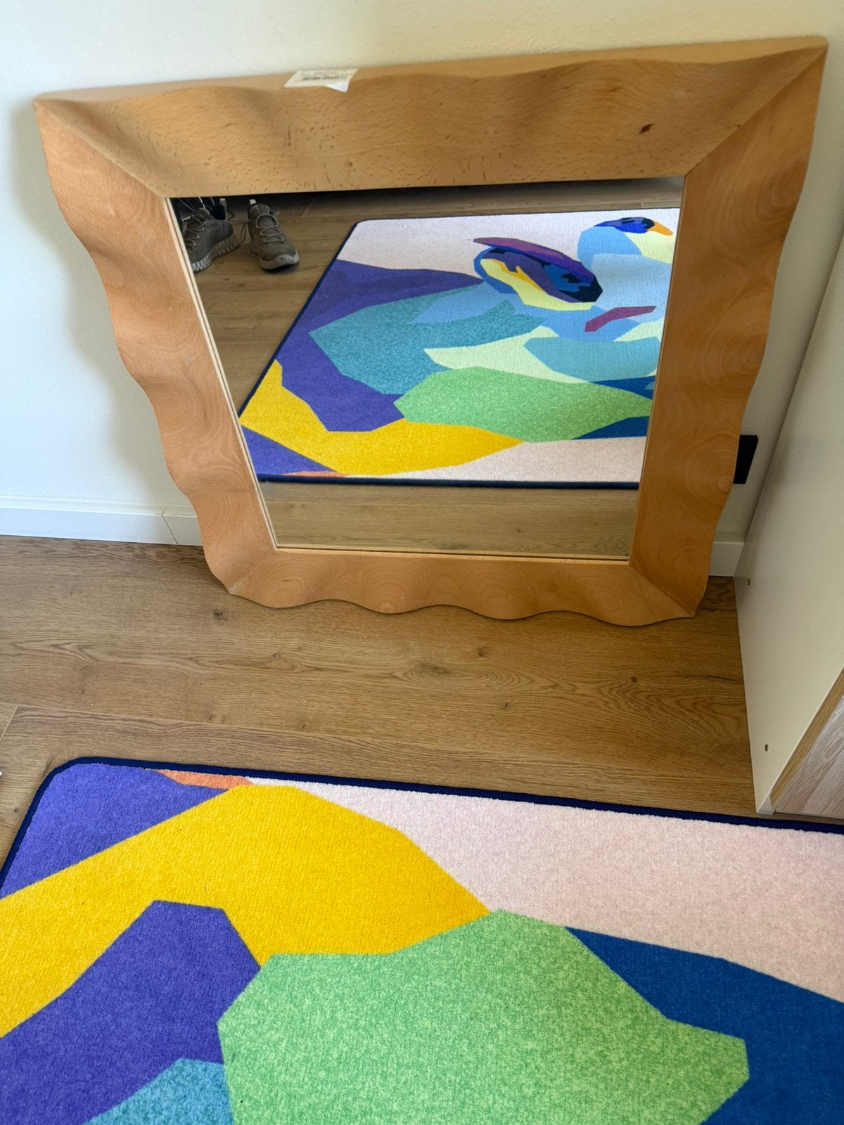 Spiegel Broste Copenhagen Wave nieuw 70 cm vierkant, Ophalen, Vierkant, Nieuw, Minder dan 100 cm