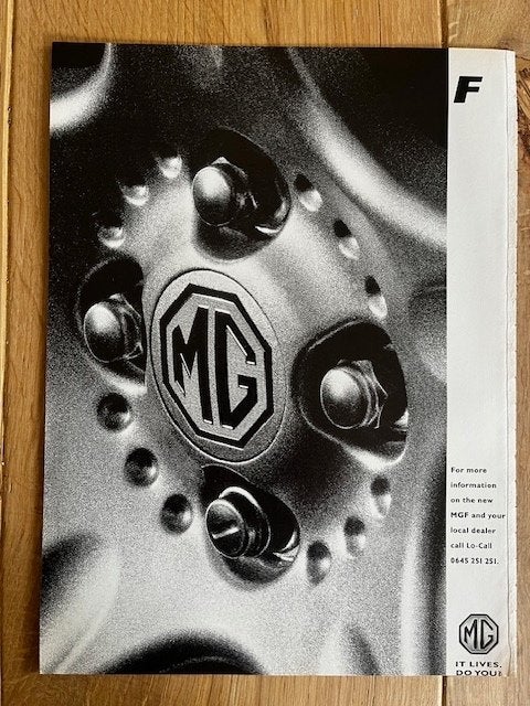 MG F orignele advertentie MGF, Ophalen of Verzenden, Gelezen, Overige merken