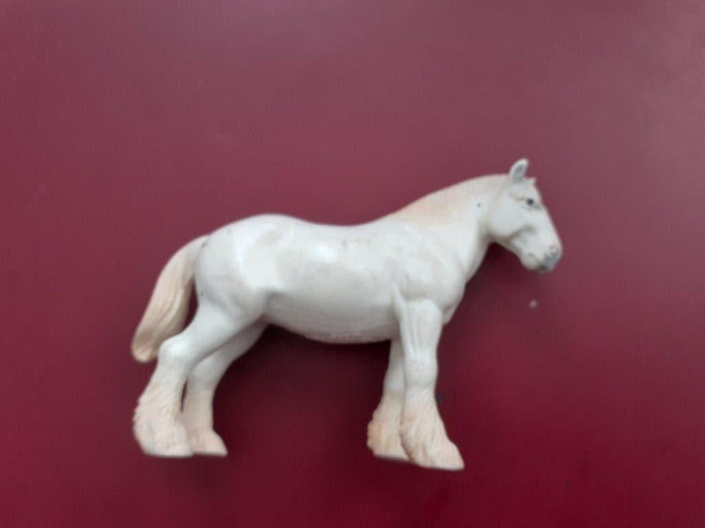 Koudbloed paard wit, dierfiguur Bullyland, Verzenden, Gebruikt, Paard, Beeldje of Figuurtje