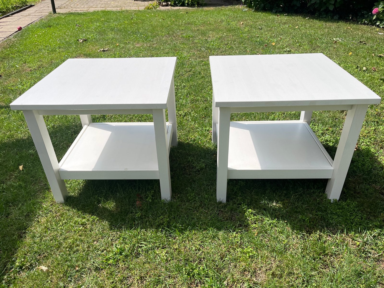 2x IKEA LACK bijzettafel wit - Zo goed als nieuw, Ophalen, Vierkant, 50 tot 100 cm, Zo goed als nieuw