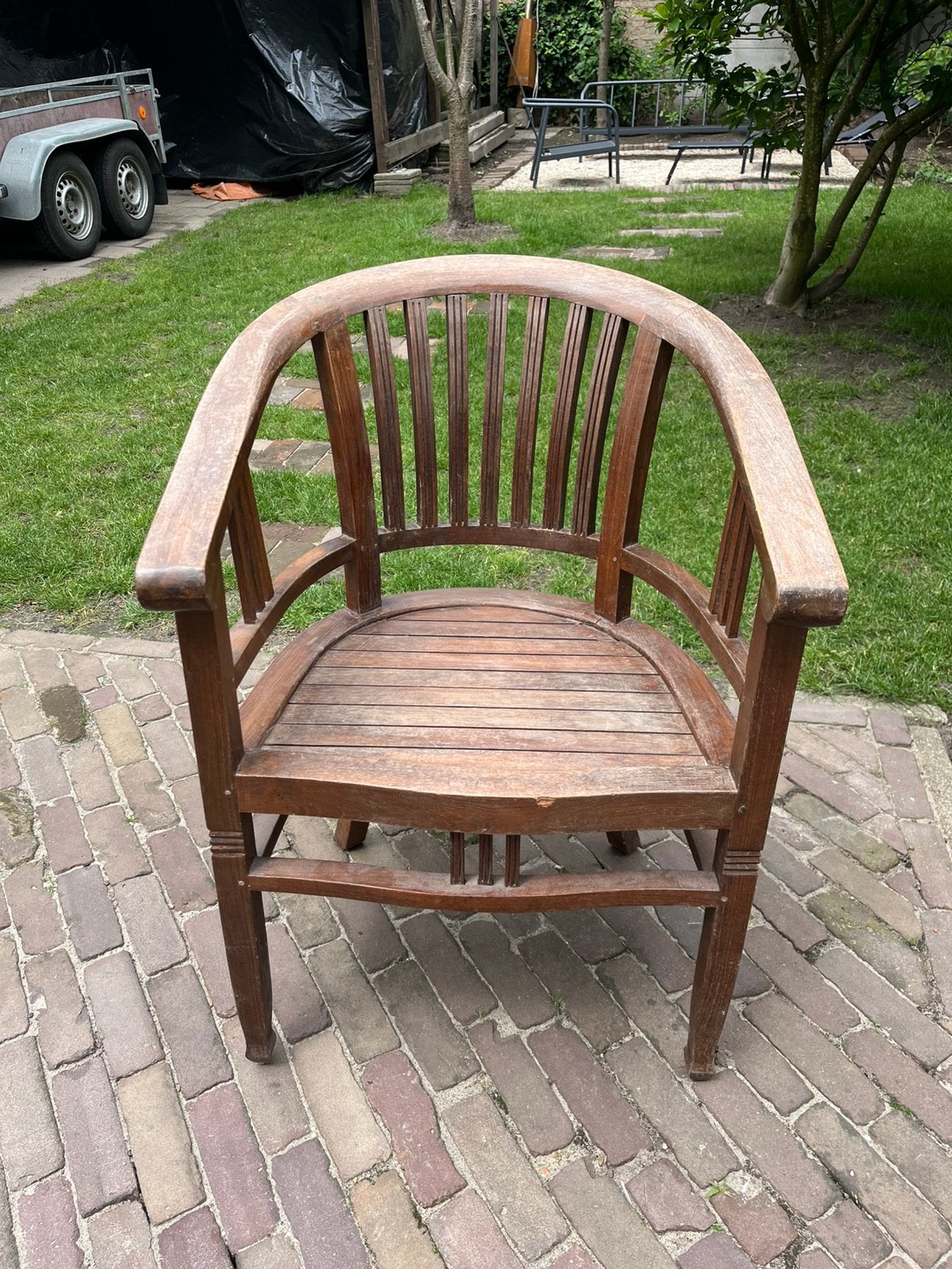 Houten stoel gratis, Ophalen, Gebruikt, Bruin, Eén