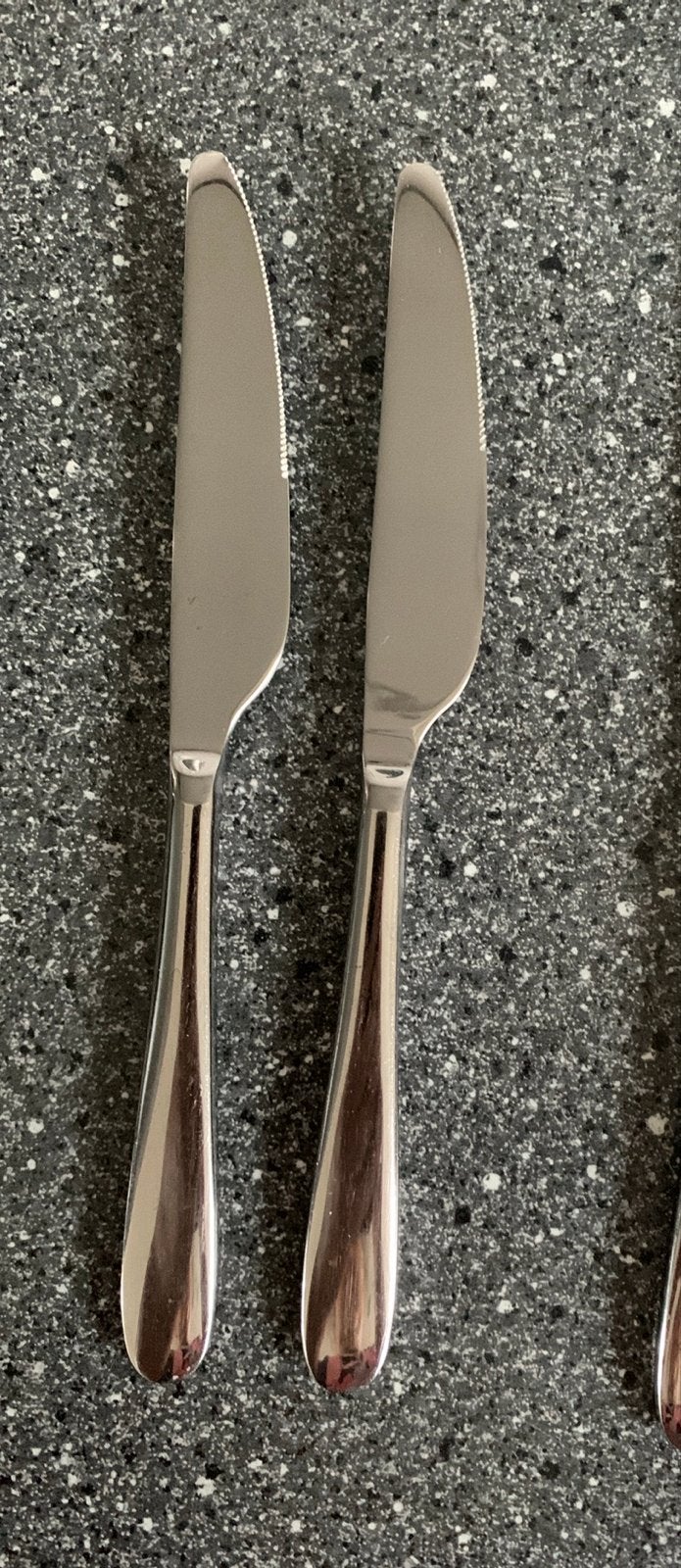 Set van 6 zilverkleurige tafelmessen, Ophalen of Verzenden