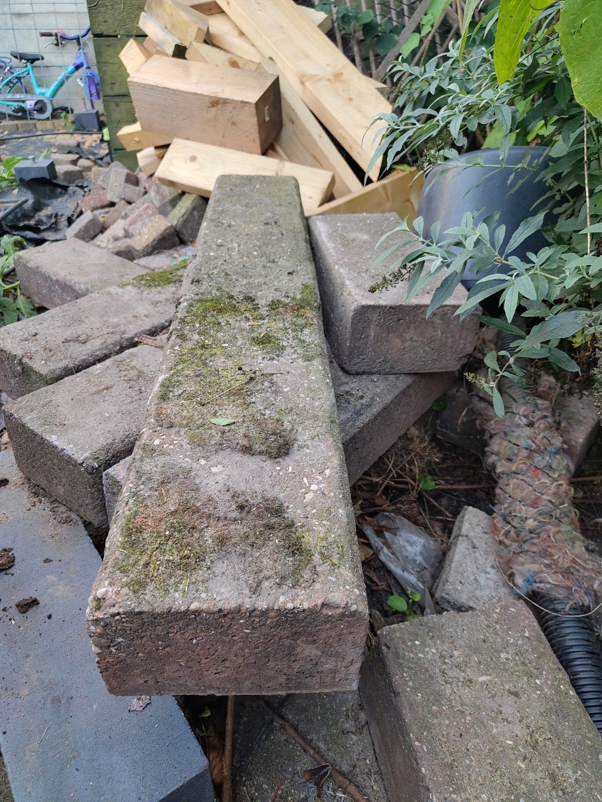 Zware betonnen stoepranden, Ophalen, Gebruikt, Beton, Overige typen