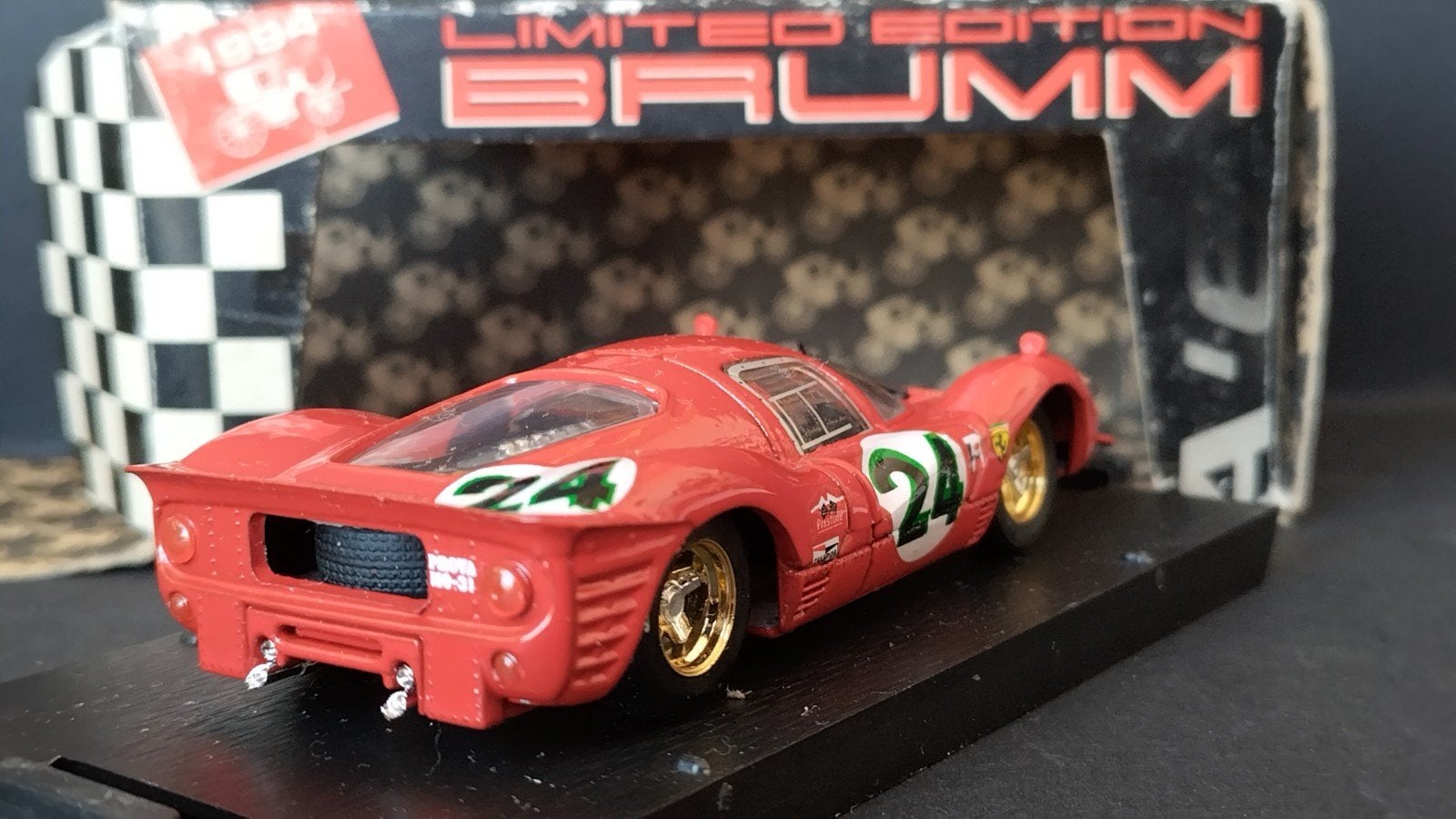 Ferrari 330 P4 Daytona 1967 1:43 Brumm Pol, Overige merken, Auto, Verzenden, Zo goed als nieuw
