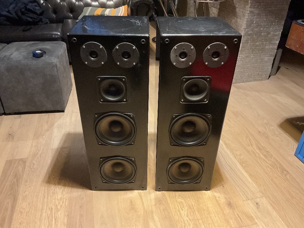 Vloerstaande Disco luidsprekers - Zwart (Set van 2), Vloerstaande luidspreker, Gebruikt, Ophalen, 150 watt of meer