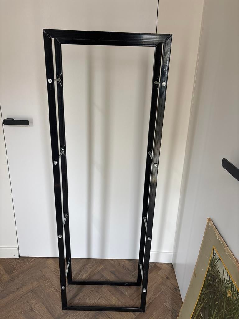 Zwart metalen rek voor openhaard hout, Ophalen, Gebruikt, Vrijstaande haard, Houthaard