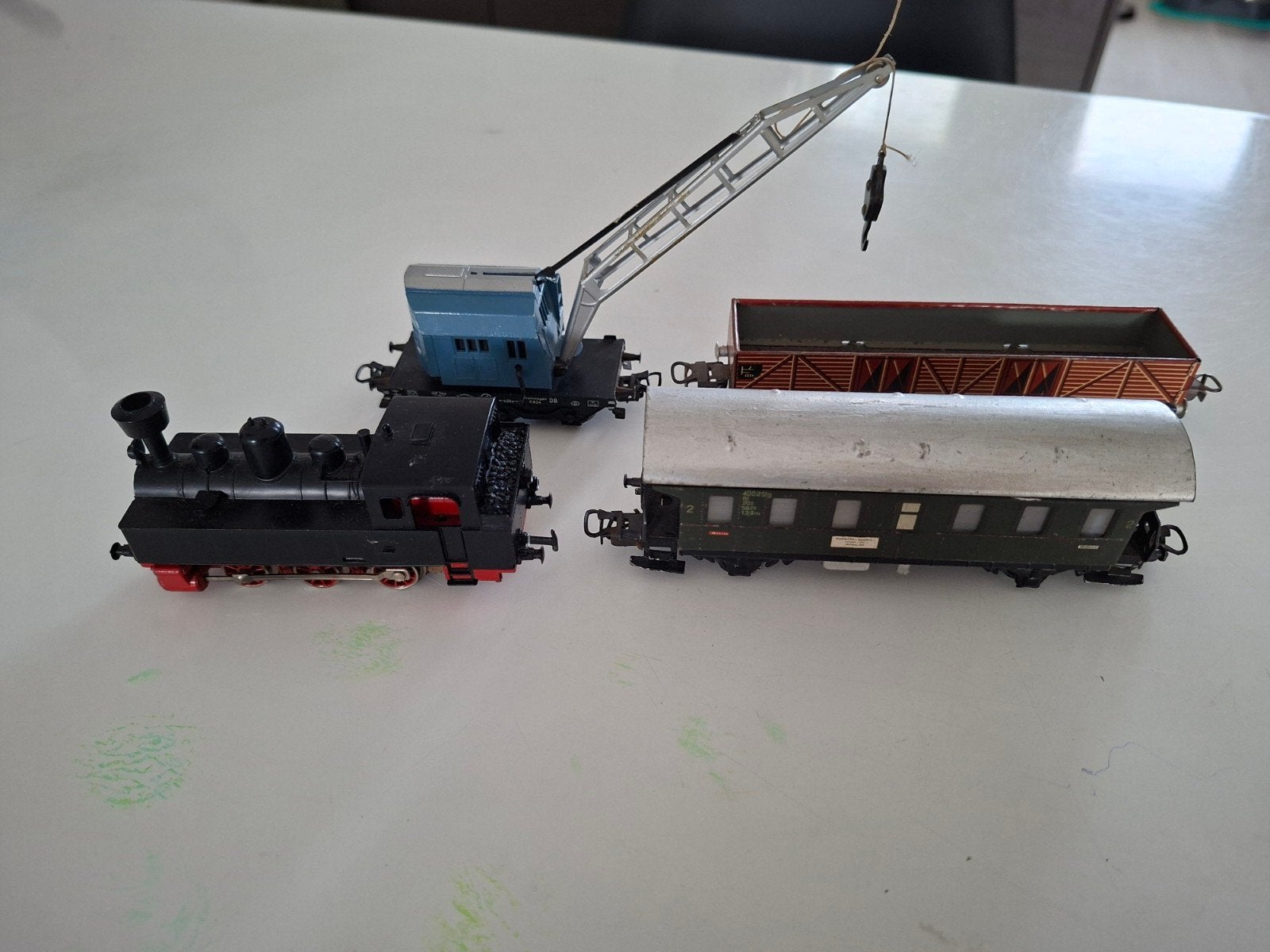 Märklin H0 Treinset met locomotief, kraan en wagons, Hobby en Vrije tijd, Wisselstroom, Ophalen of Verzenden, Märklin, Gebruikt