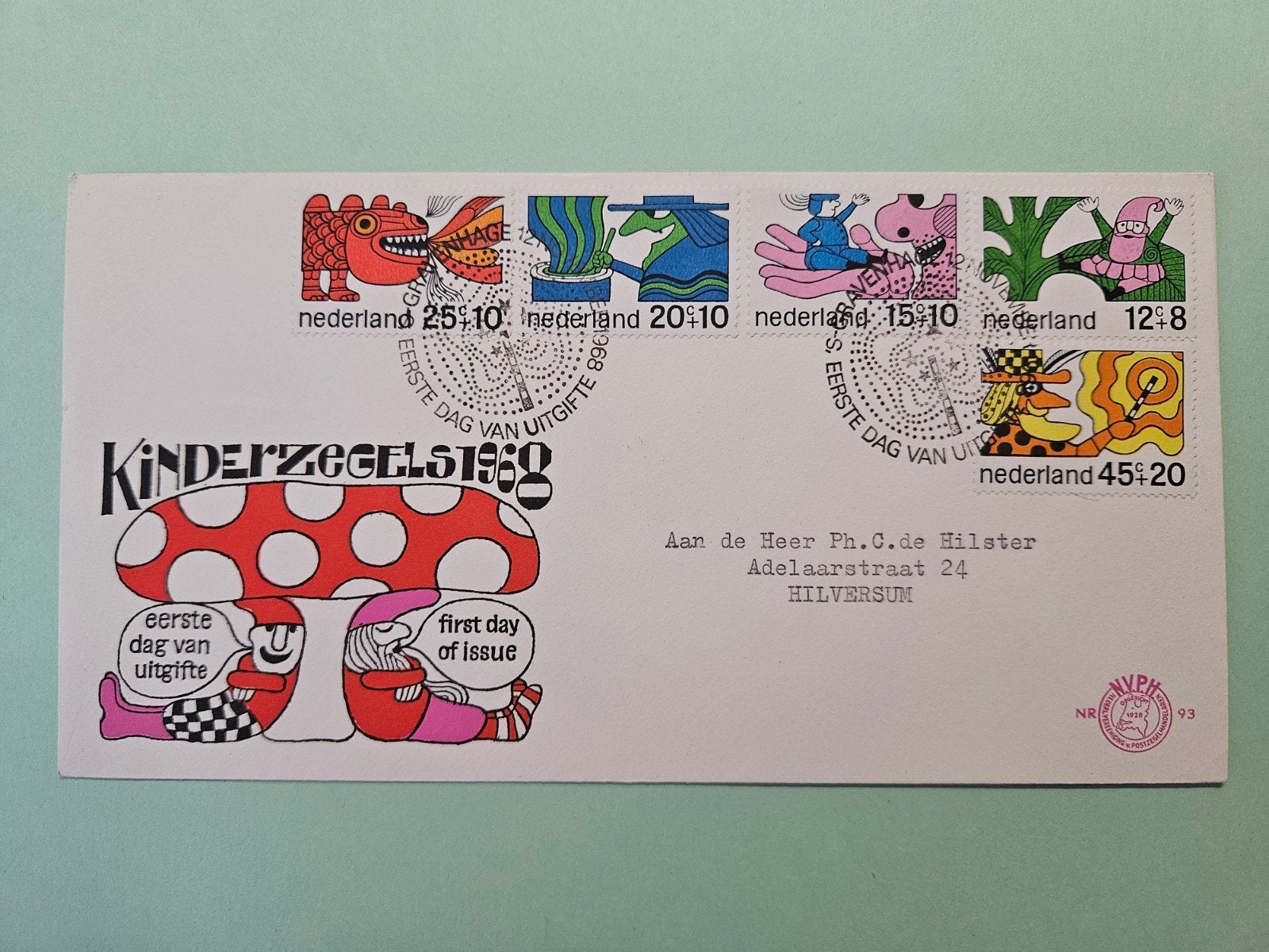 76) kinderpostzegels 1968, Ophalen of Verzenden, Beschreven, Nederland