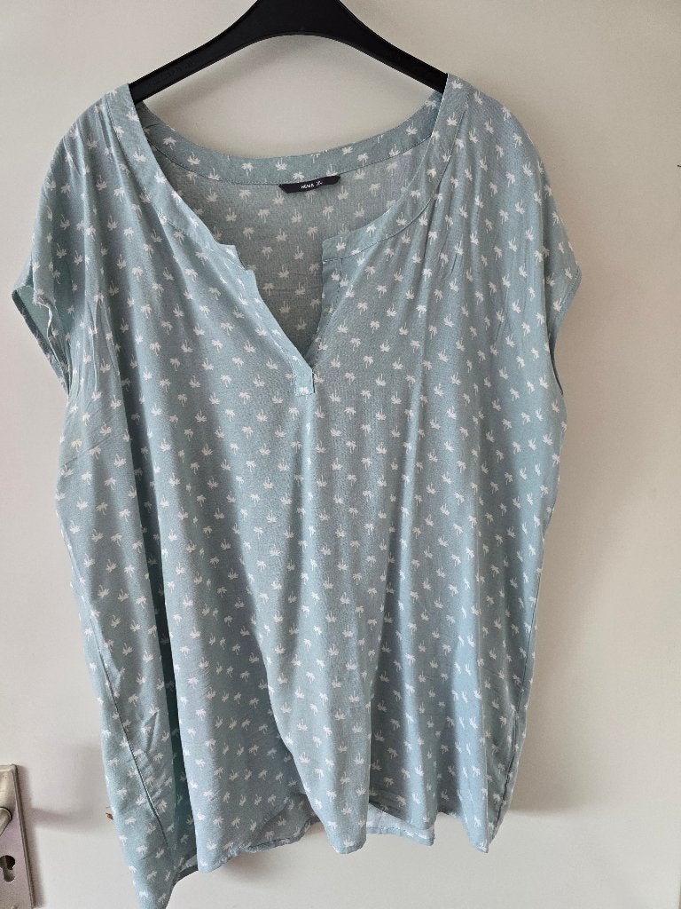Mintgroene Blouse, Hema XL, Kleding | Dames, Maat 46/48 (XL) of groter, Ophalen of Verzenden, Zo goed als nieuw, Hema
