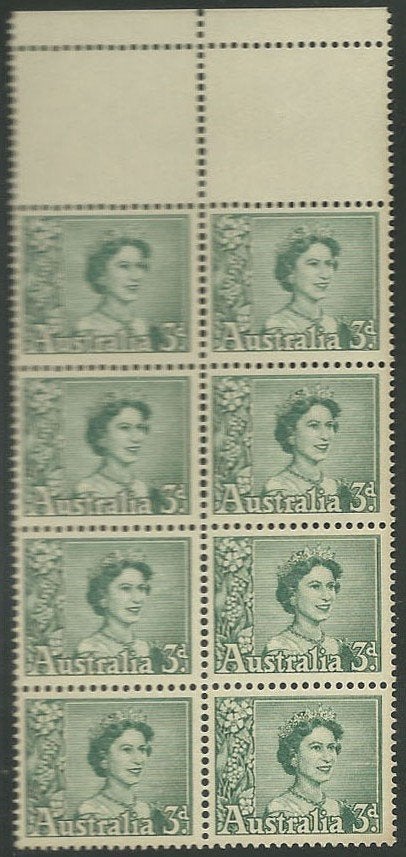AUSTRALIE 1961 3d coil block of 4 x2, Stanley Gibbons: 311-b, Verzenden, Postfris