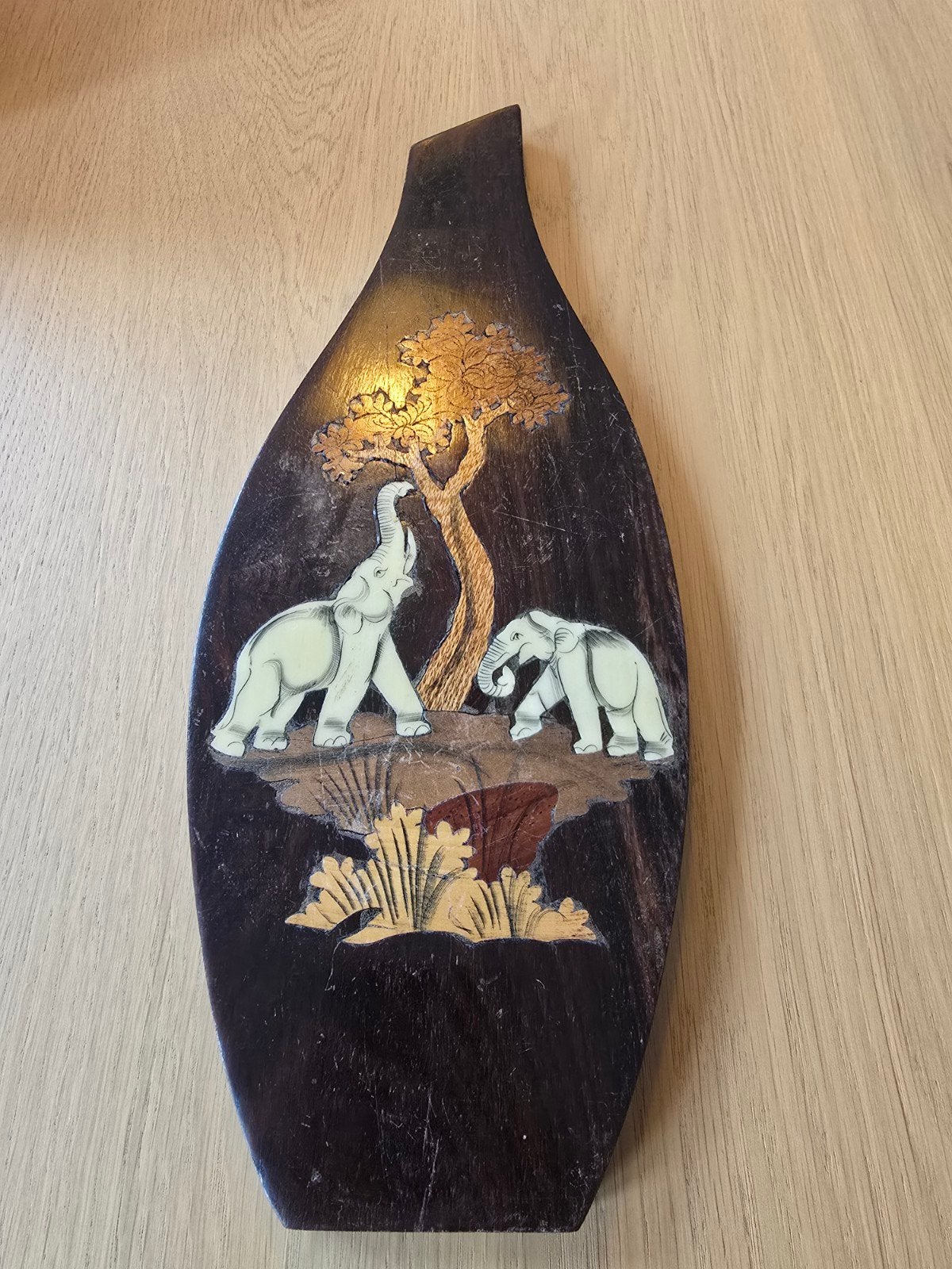 Zeer zeldzame pilissanderhouten ingelegde plaquette €15 !!, Ophalen of Verzenden
