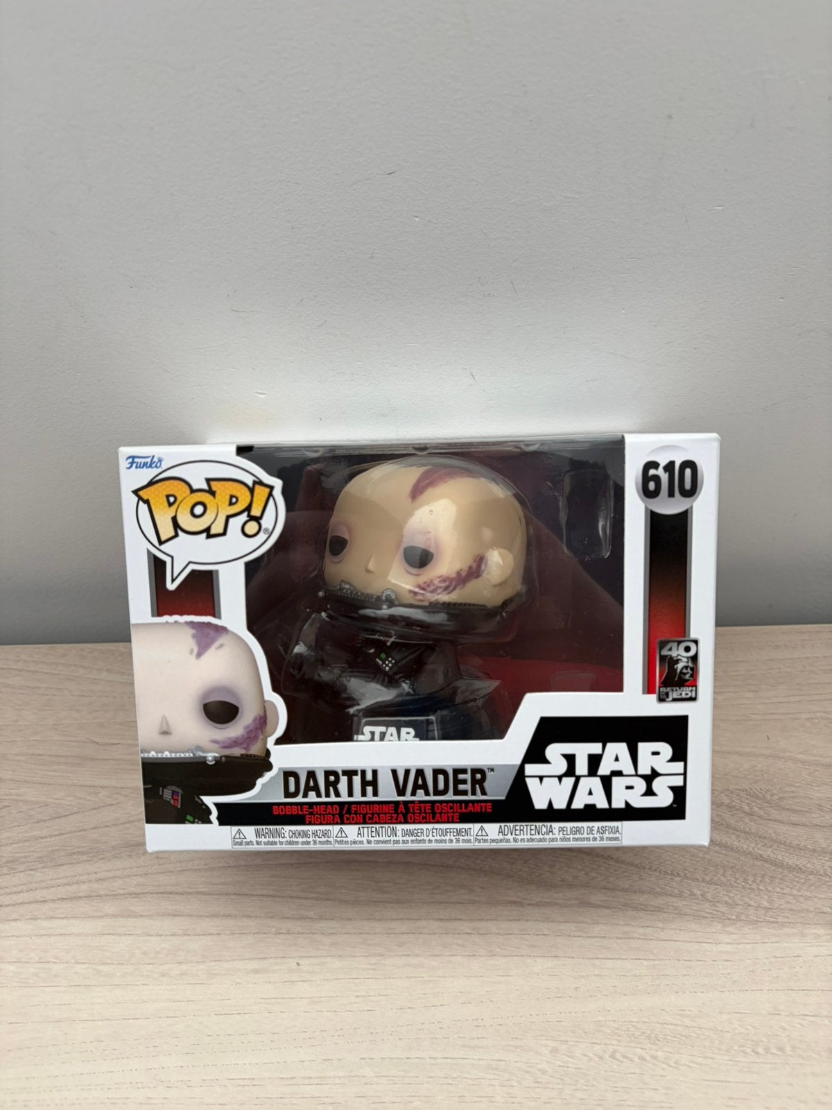 Funko Pop! Star Wars 610 Darth Vader – 40th Anniversary ROTJ, Funko Europe, Ophalen of Verzenden, Zo goed als nieuw, 4th floor, 1 Queen Caroline St, London W6 9YN, Verenigd Koninkrijk