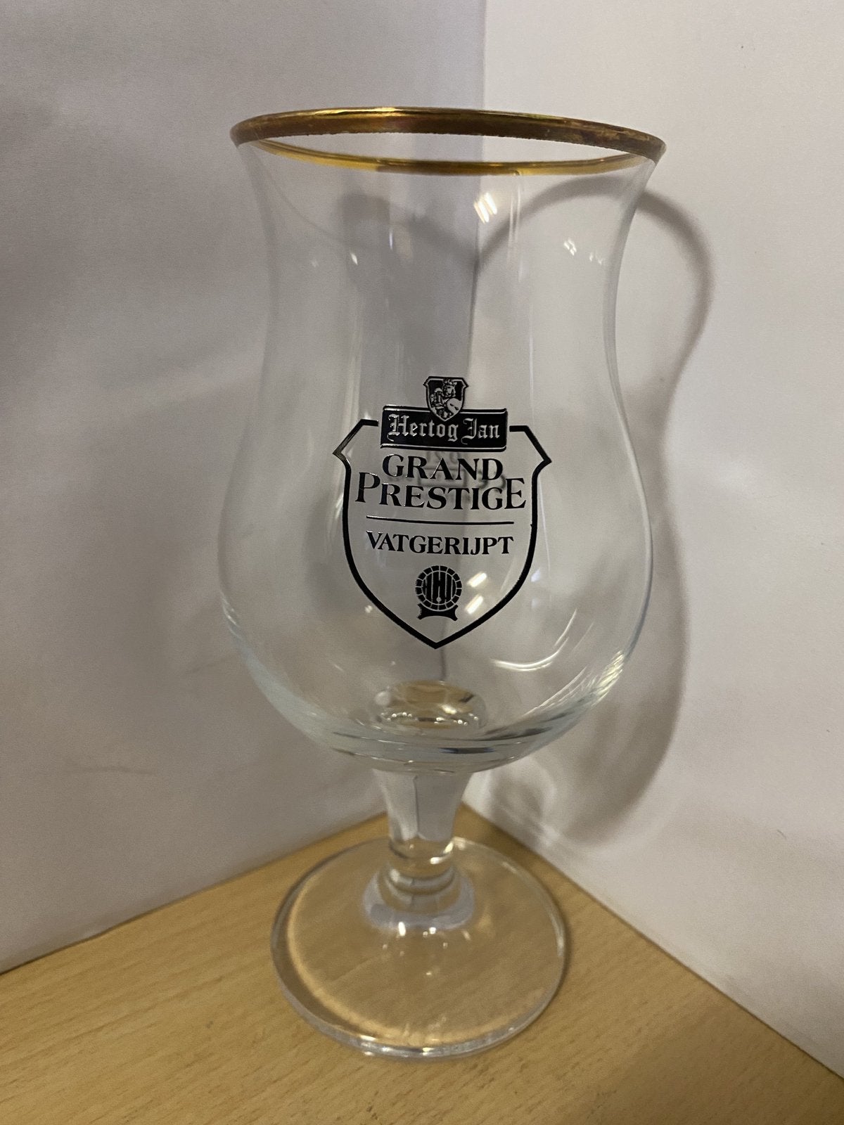 Hertog Jan Grand Prestige Vatgerijpt 20cl (zwart), Verzamelen, Biermerken, Ophalen of Verzenden, Zo goed als nieuw, Glas of Glazen