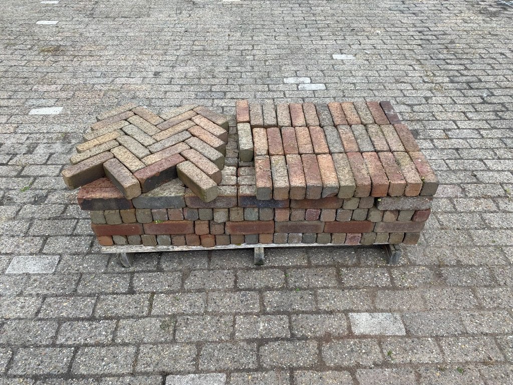 023. 3.60 m2 Waalformaat Goud-bruin 5x20x6 cm €72,00!, Tuin en Terras, Ophalen, Keramiek, Klinkers, Zo goed als nieuw