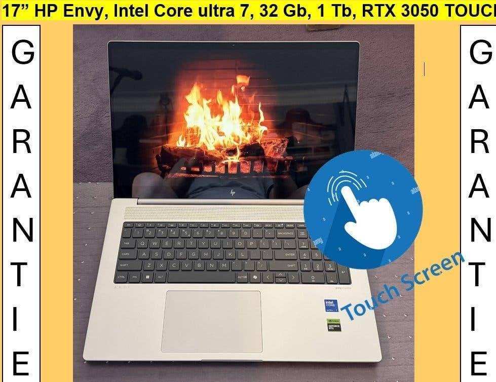 17” HP Envy, Intel Core ultra 7, 32 Gb, 1 Tb, RTX 305, Ophalen, Nieuw in verpakking, 1 bandje, Origineel