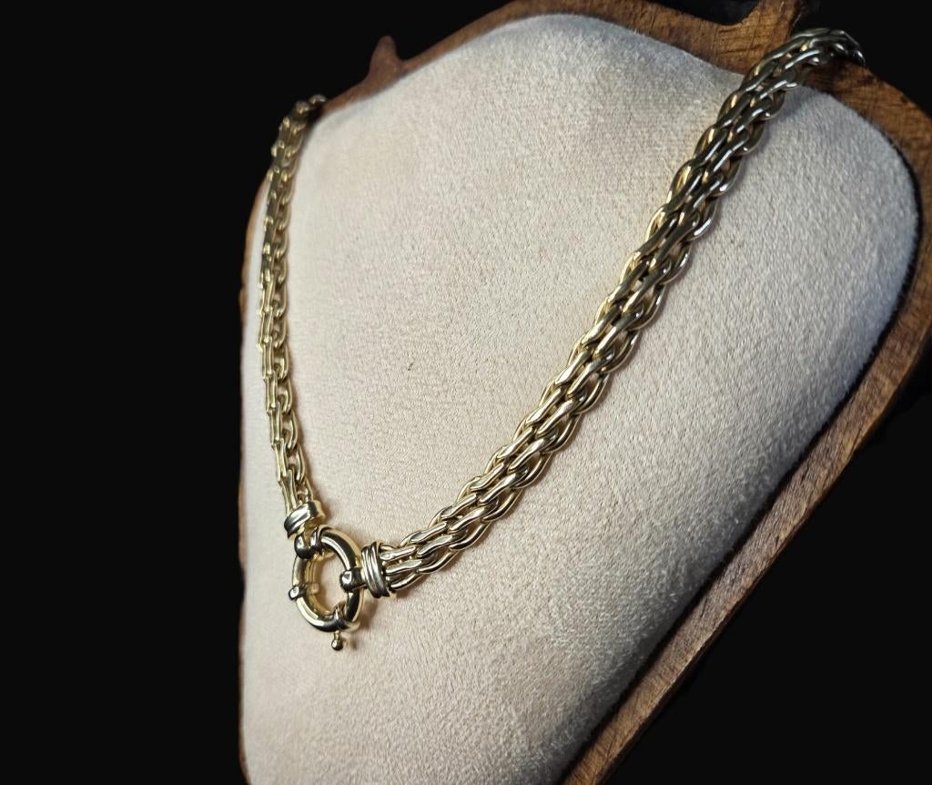 Gouden schakel ketting/collier. 2025/837., ., Ophalen of Verzenden, Zo goed als nieuw, .
