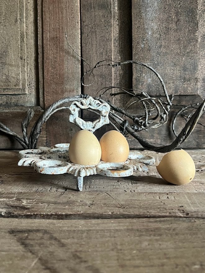 Brocante gietijzeren eierrekje, Ophalen of Verzenden