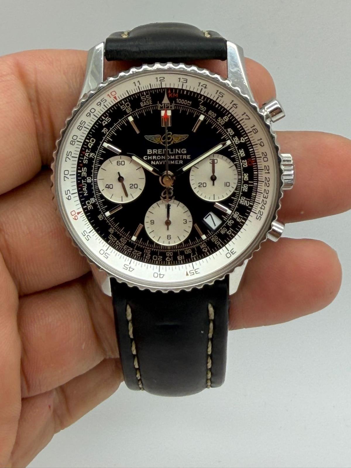 Breitling Navitimer A23322, Sieraden, Tassen en Uiterlijk, Horloges | Dames, Leer, Rolex, Polshorloge, Ophalen of Verzenden