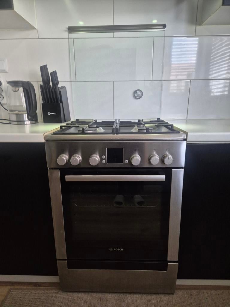 Bosch Gasfornuis/Oven met Hete Lucht en Zelfreiniging, Witgoed en Apparatuur, Gebruikt, Hete lucht, 60 cm of meer, Gas