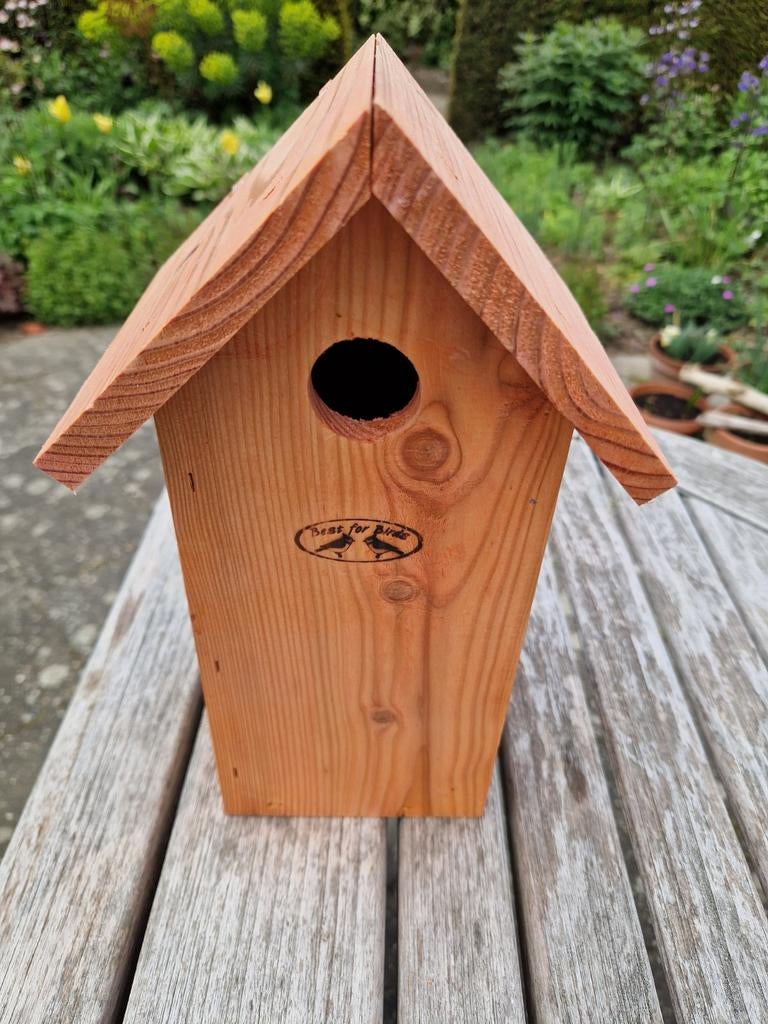Nieuw Vogelhuisje 'Best for Birds' - Houten Nestkast, Ophalen of Verzenden, Nieuw