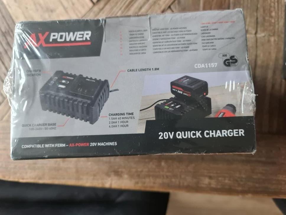 Ferm AX-POWER 20V Snellader CDA1157 - laatste 4, Verzenden, Nieuw