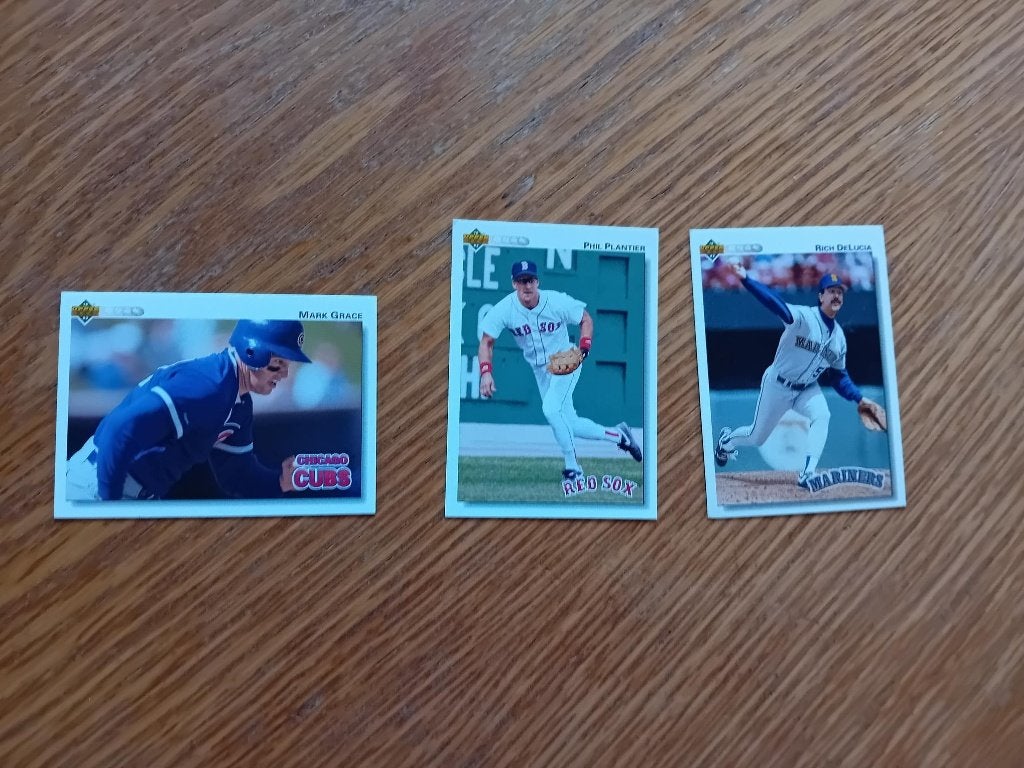 Honkbal - Baseball trading cards Upper Deck 1992 - 3 stuks, Ophalen of Verzenden, Zo goed als nieuw, Buitenlandse clubs, Poster, Plaatje of Sticker